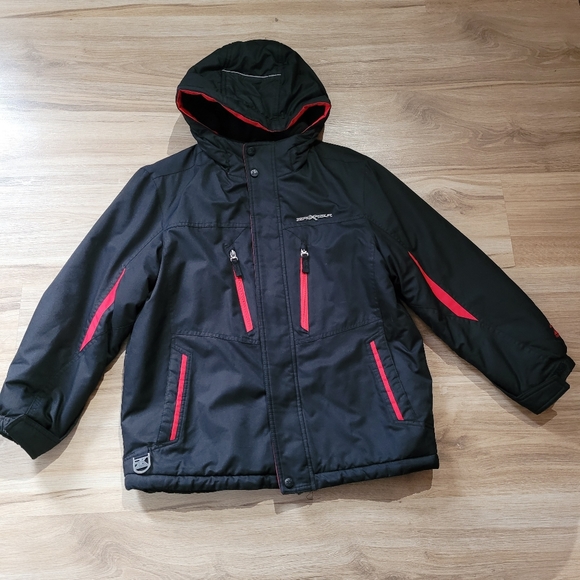 ZeroXposur Boys Black and Red Warm Winter Jacket large - Picture 1 of 8